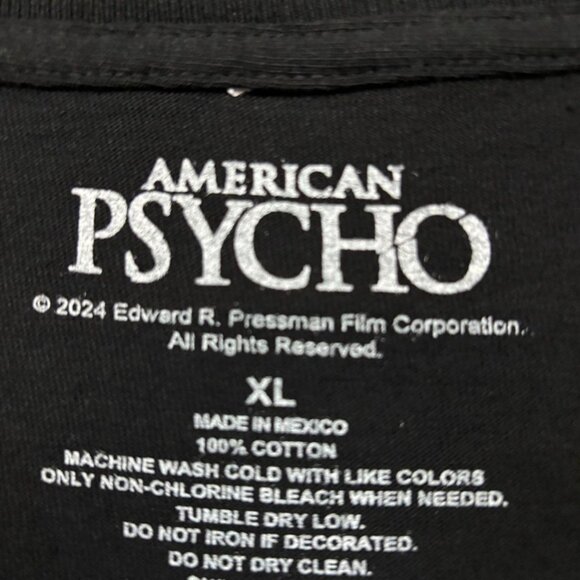 American Psycho Horror Movie Poster T-Shirt Size Extra Large - Picture 4 of 4